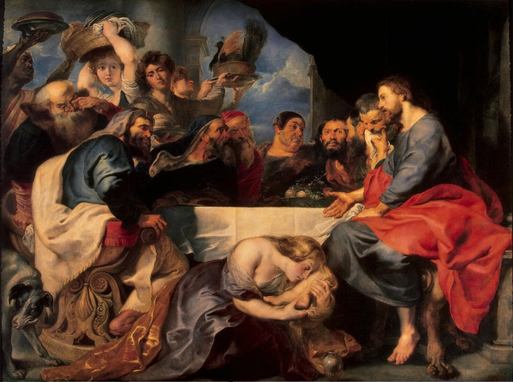 Peter Paul Rubens (1577–1640): Kristus his Simon Farisæeren/den Spedalske