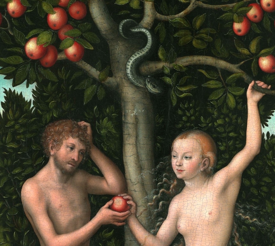 Lucas Cranach d.æ.: Adam og Eva (1526, udsnit)